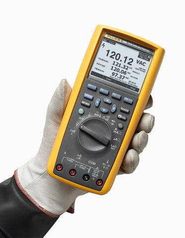 Fluke 289 stores up to 15,000 logged events for later review.