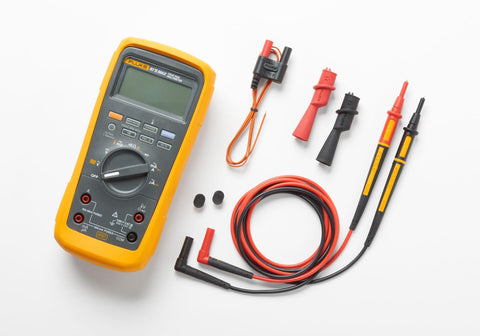 Fluke 87V MAX handheld design for comfortable use in tight spaces.