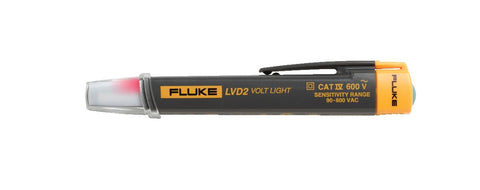 Fluke LVD2 Volt Light front view shows non-contact detection and bright LED flashlight.