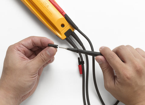 Fluke T5-1000 in-use with SlimReach probes enables versatile testing.