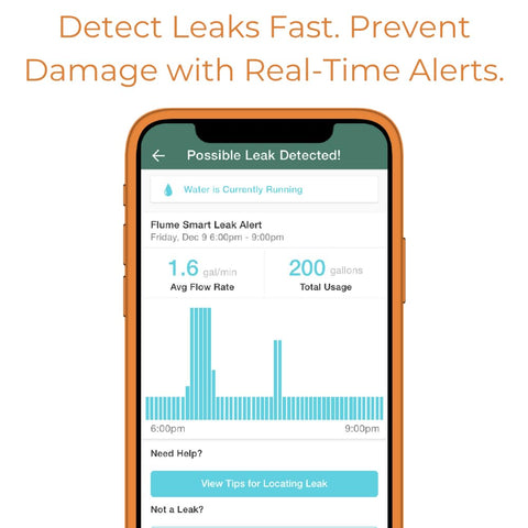 Flume 2X real-time usage tracking for sprinkler zones