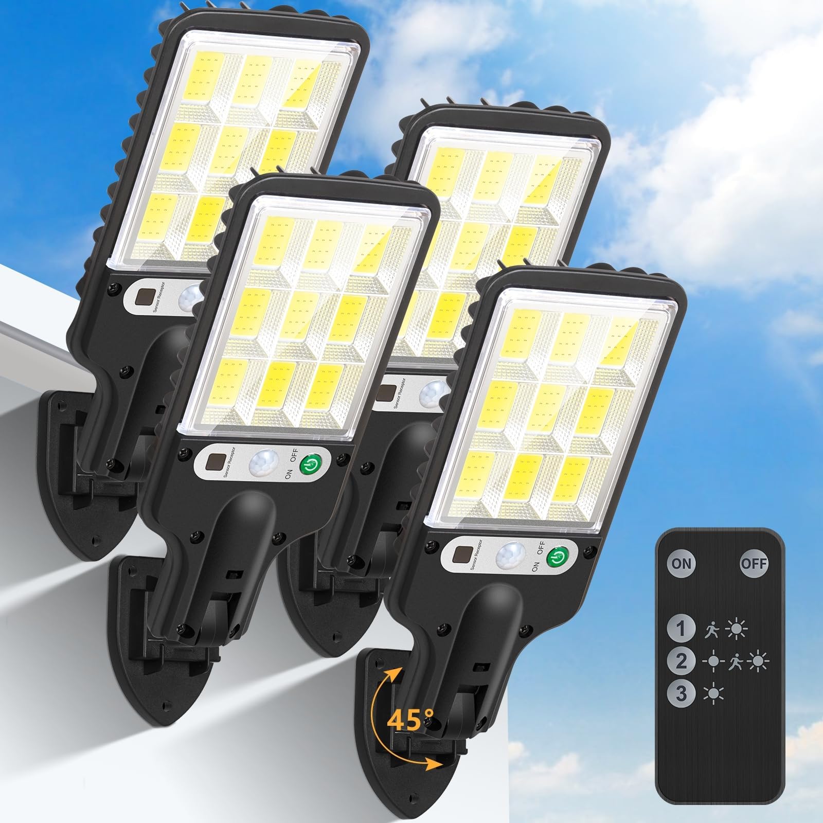 Flumy outdoor street light with 108 LEDs delivering bright, even illumination for yards
