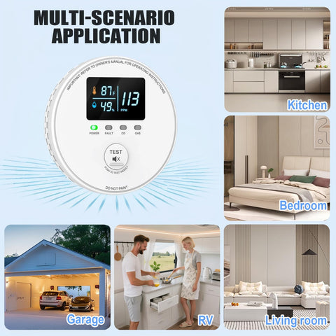 FLUNGSKY compact multi-room safety detector for easy repositioning