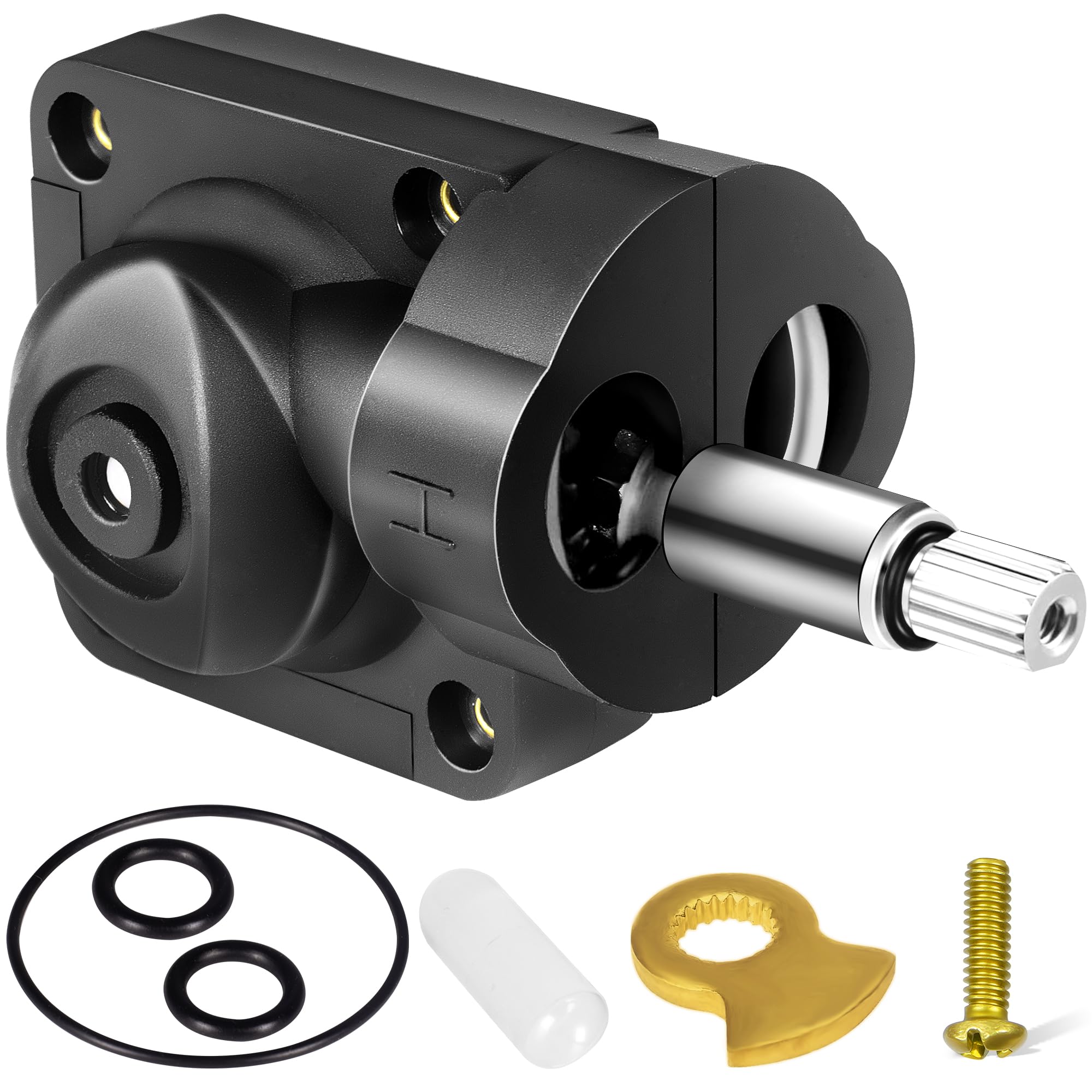 Fluronic 47080000 pressure balance cartridge front view improves shower temperature control and leak prevention.