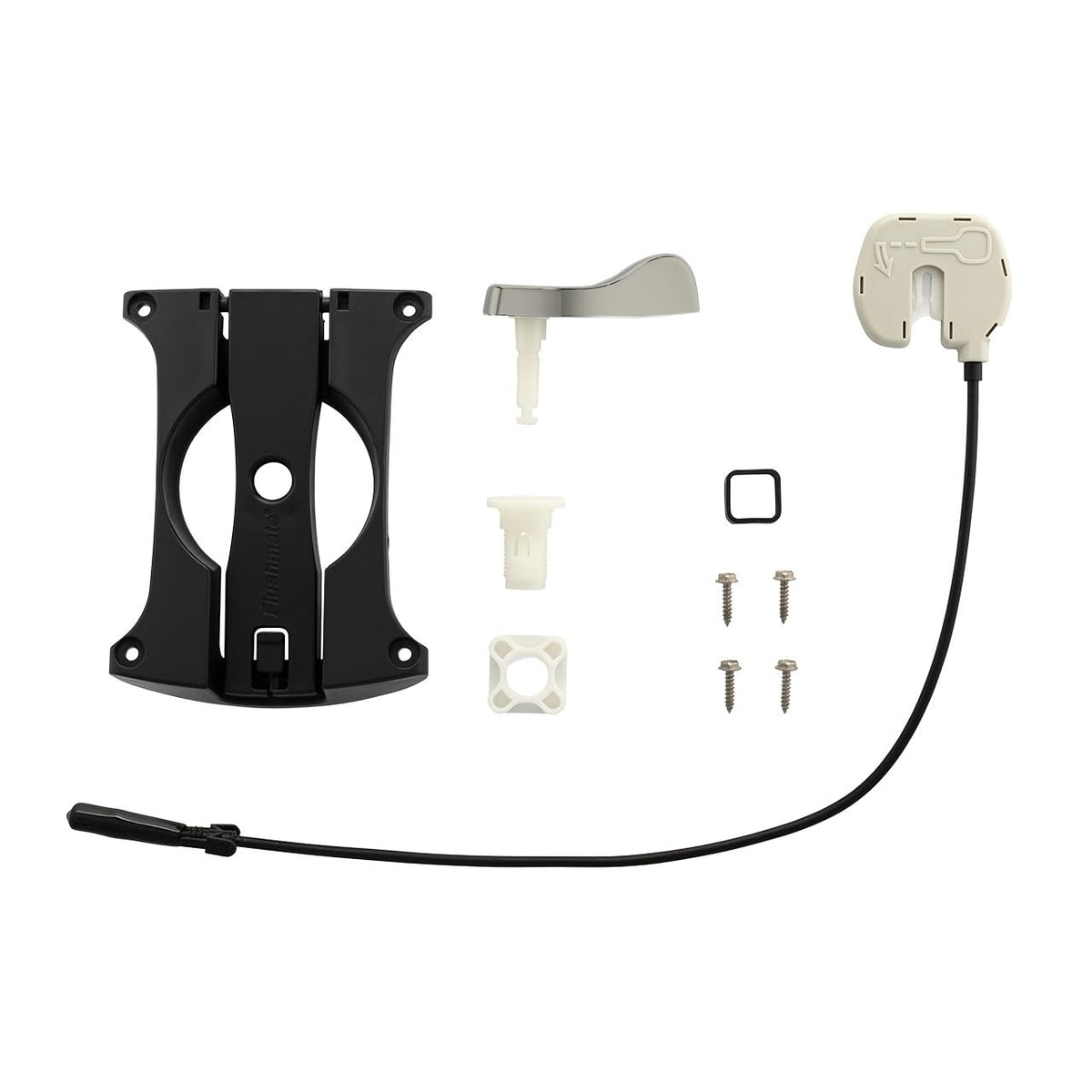 Flushmate universal handle kit front view showing dual-hand compatibility and durable build.