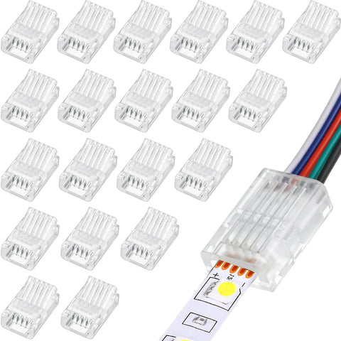 Flutesan 5-pin connector close-up showing secure copper contact for RGB connections