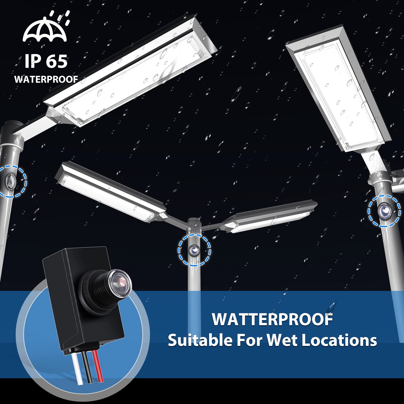Flutesan side-profile sensor demonstrates space-saving outdoor control.