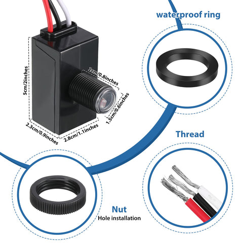 Flutesan weatherproof cover protects sensor for reliable outdoor use.