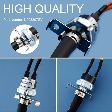 Flutesan air pressure switch with hose for quick, easy setup.