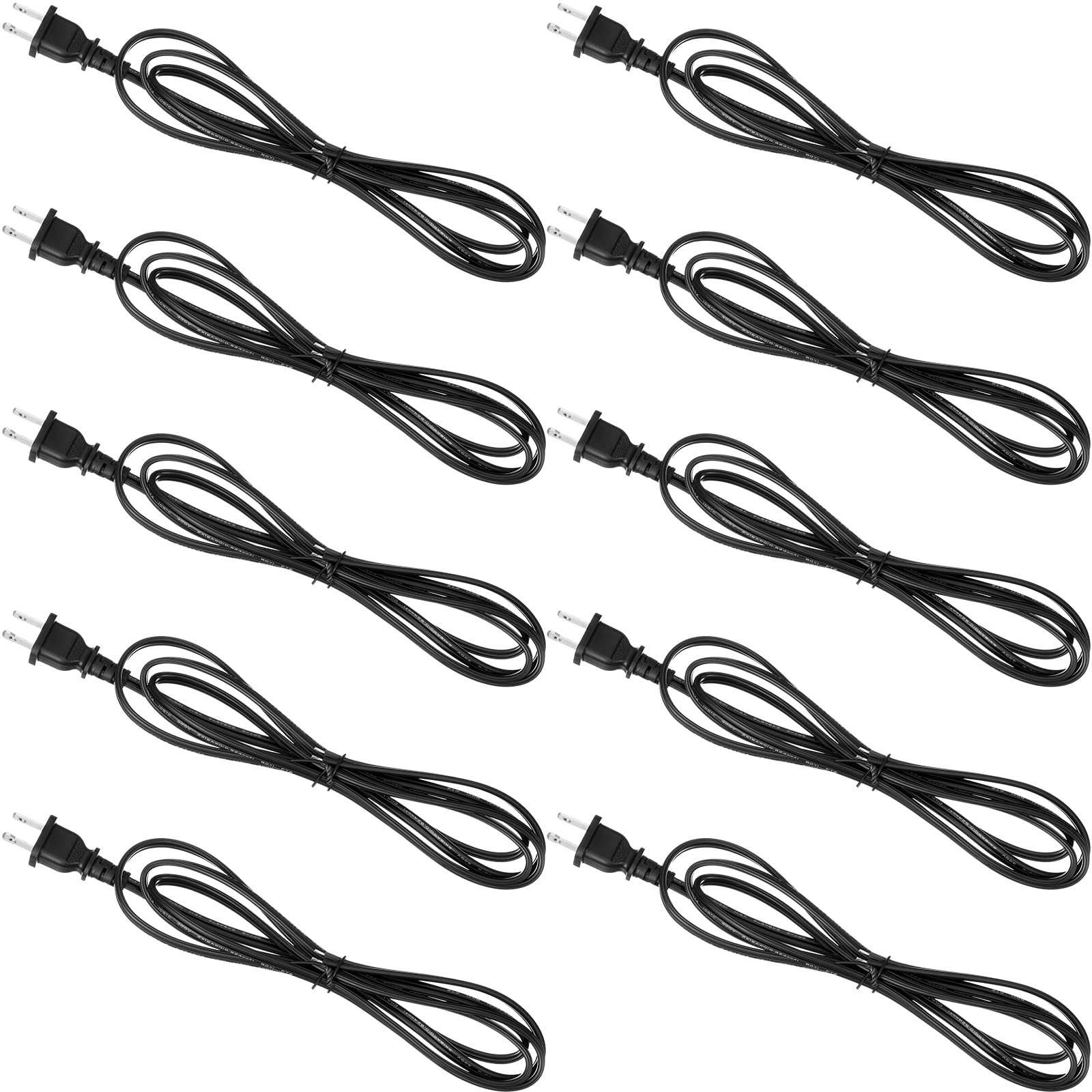 Flutesan lamp cord set 6ft black with molded plug for easy wiring