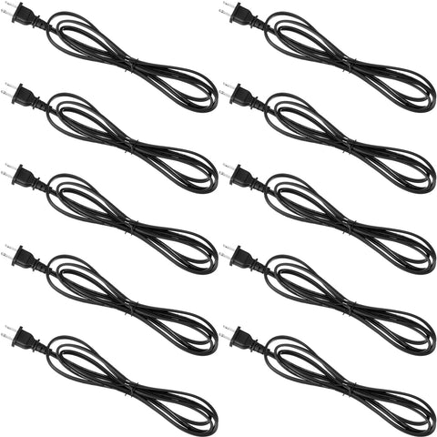 Flutesan lamp cord set 6ft black with molded plug for easy wiring