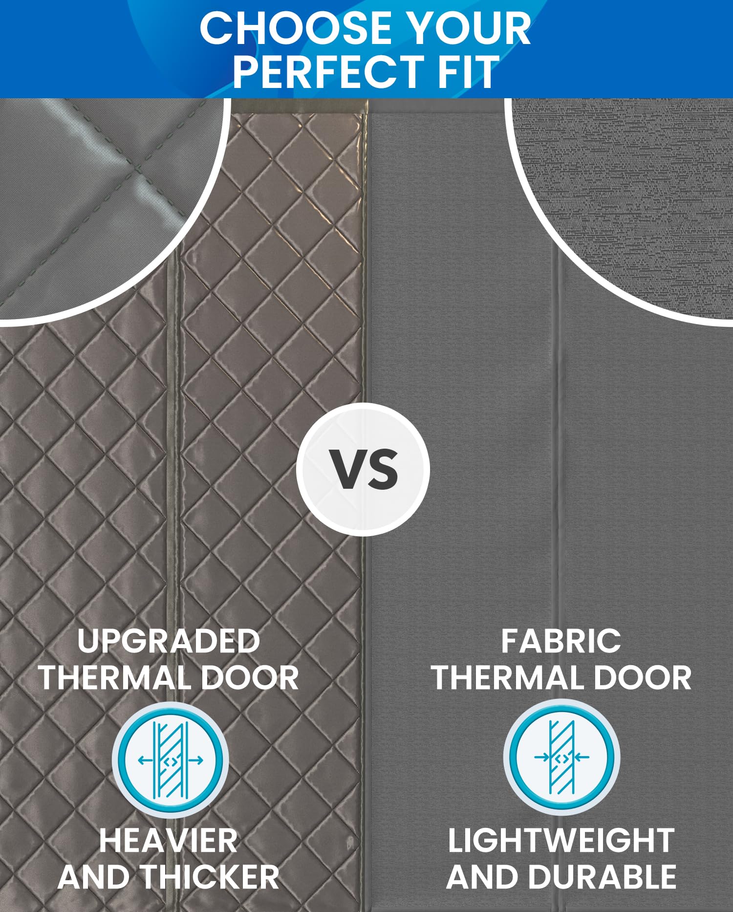 Flux Phenom 90% blackout door curtain provides privacy for home or office.