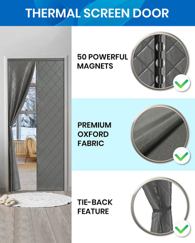 Flux Phenom waterproof and durable door cover protecting interior from wind and rain.