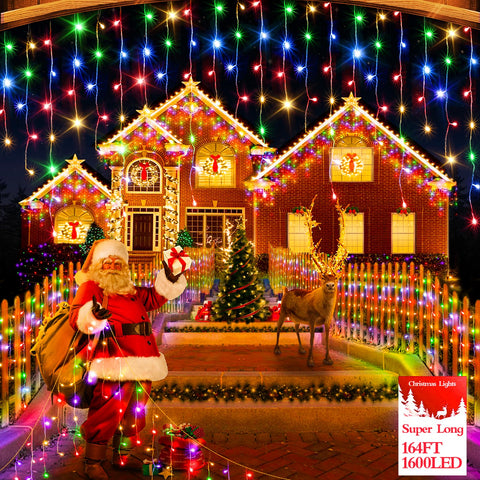 FLVOECN 1600 LED outdoor lights for expansive holiday exterior decor