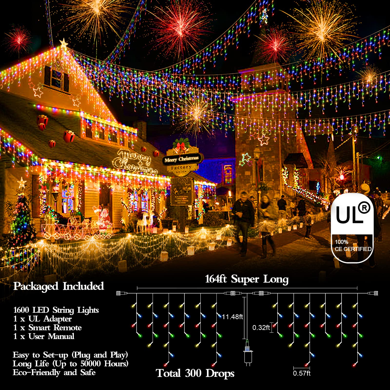 FLVOECN easy-install lights for quick canopy and roof edge decor