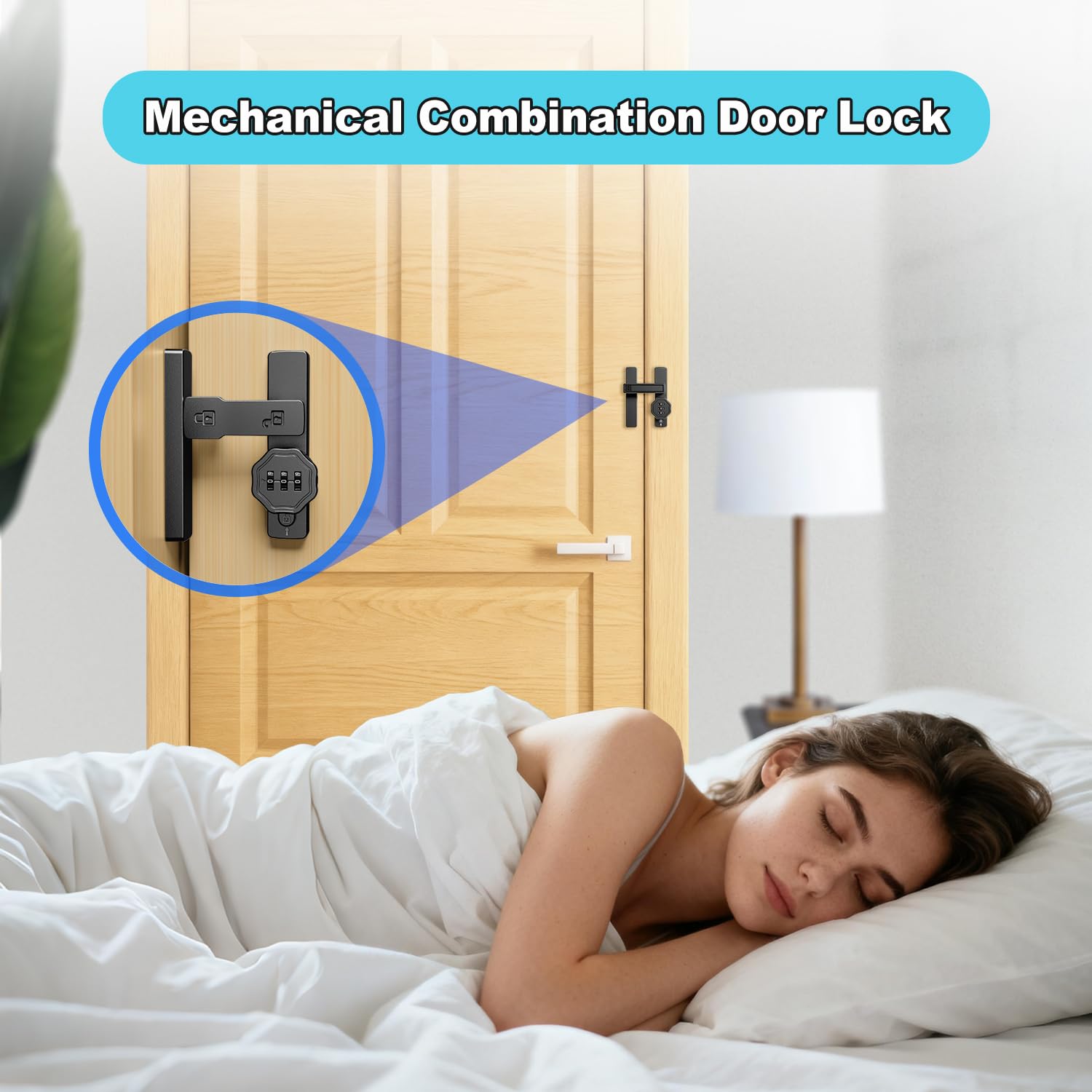 Flwrse barn door lock installation screws simplify mounting