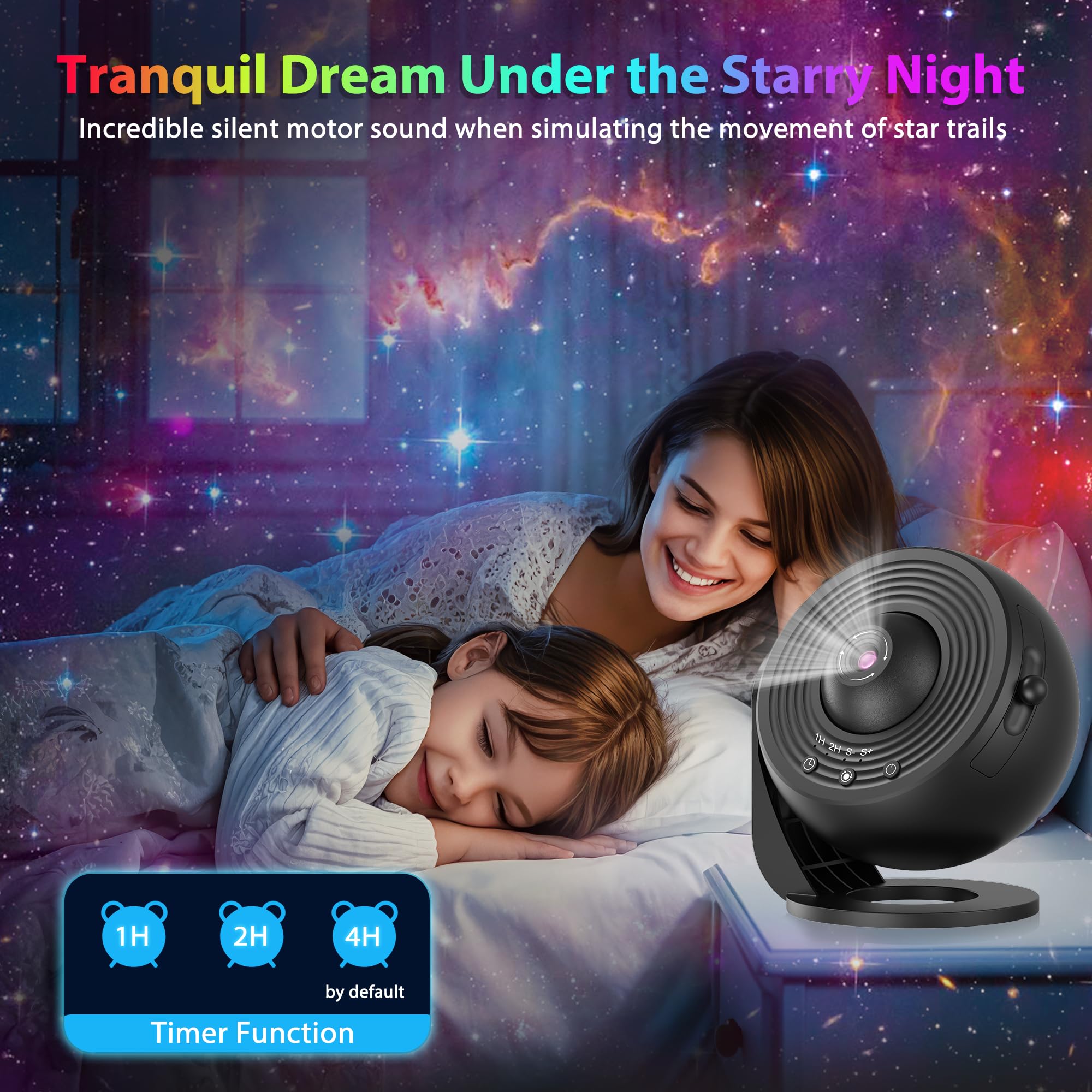 13-film-disc patterns provide varied celestial scenes for bedtime stories.