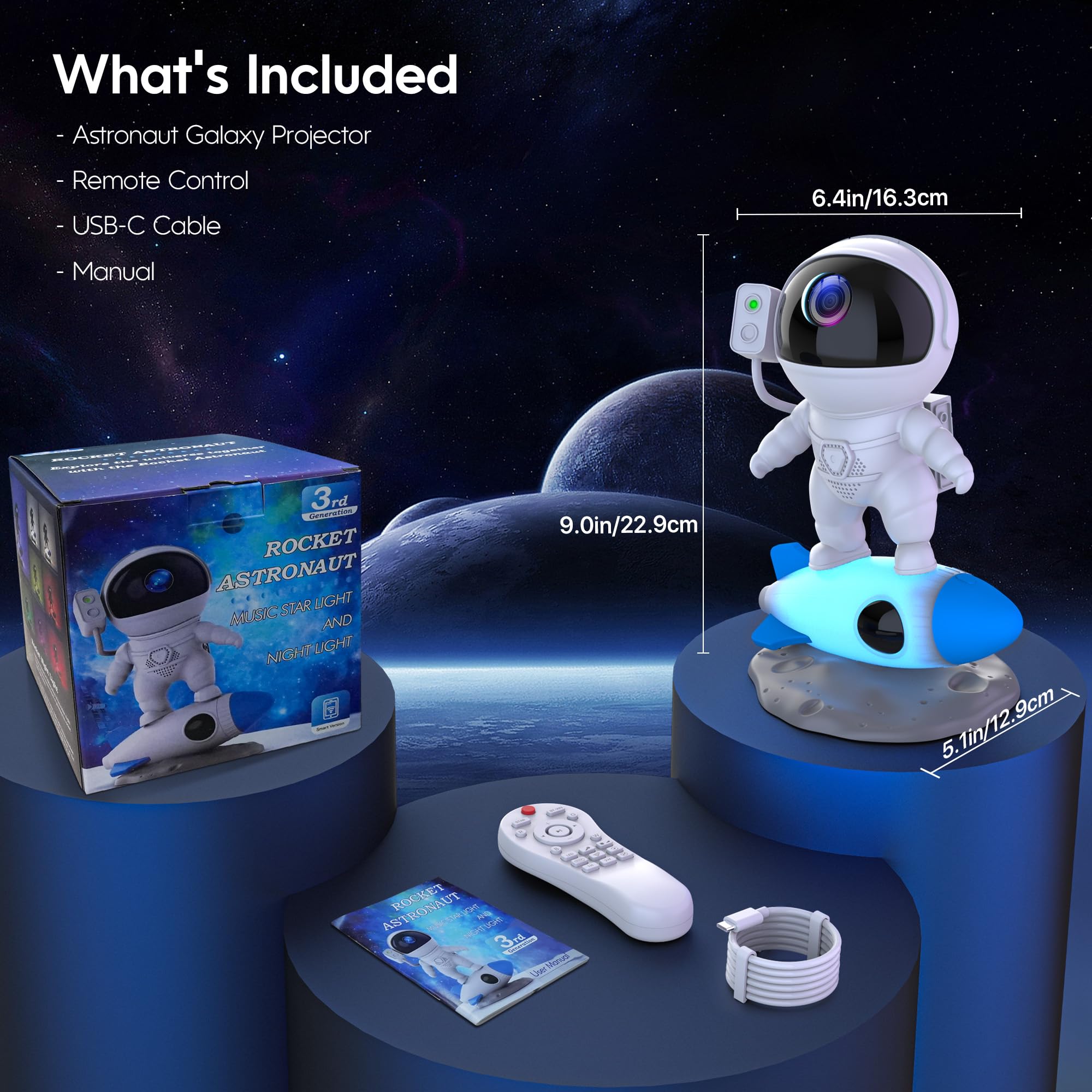 FlyEagle Night-time decor adds futuristic charm to bedrooms.