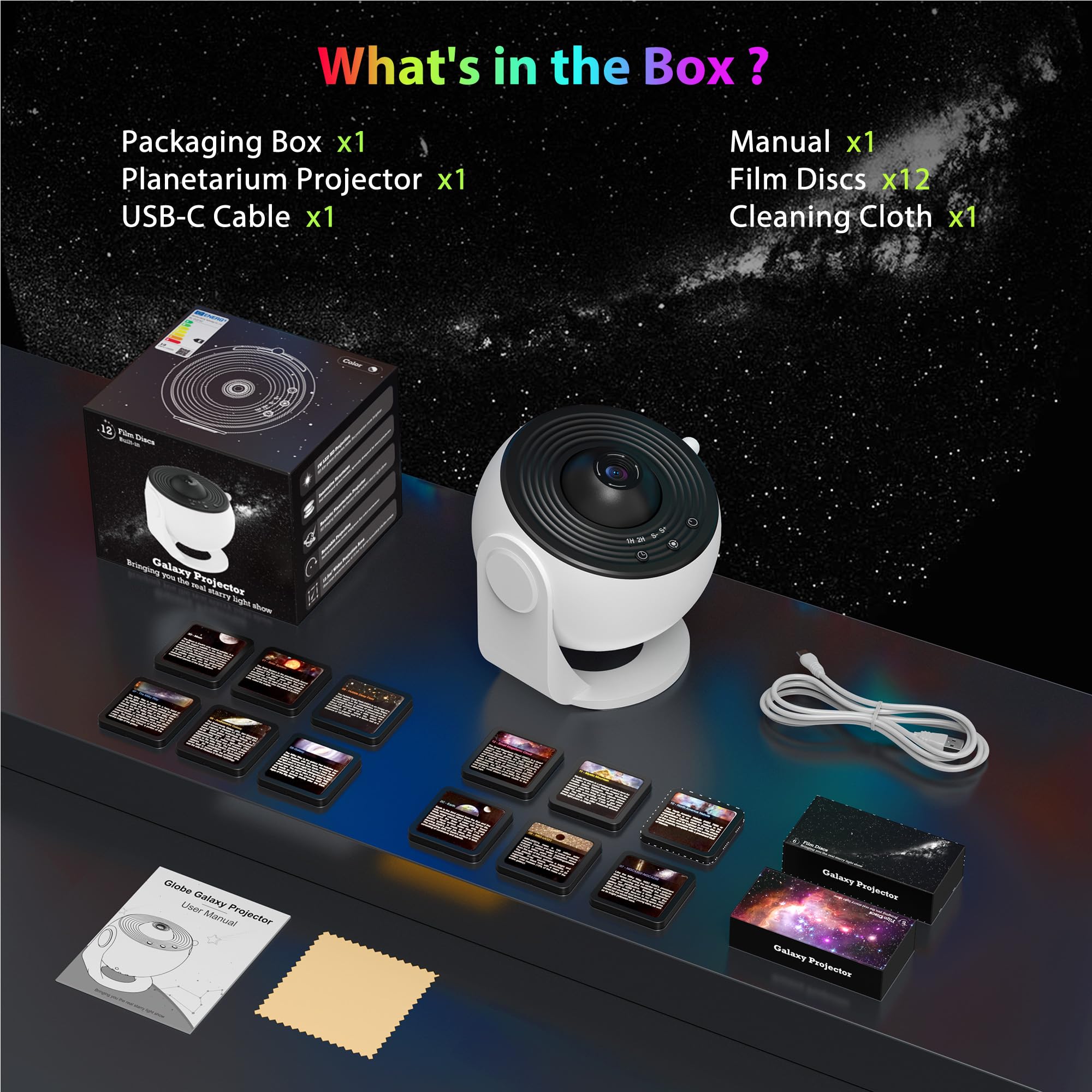 FlyEagle gift-ready galaxy projector perfect for kids and adults.