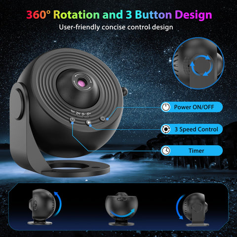Gift-worthy FlyEagle projector enhances any room with cosmic ambiance.