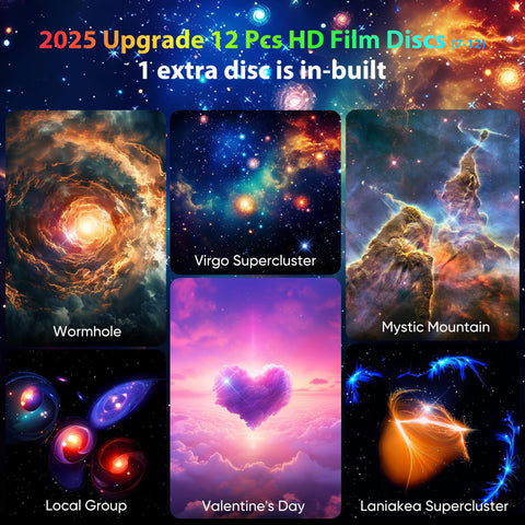FlyEagle Galaxy Projector Pro Observable Universe disc expands ceiling scenery.