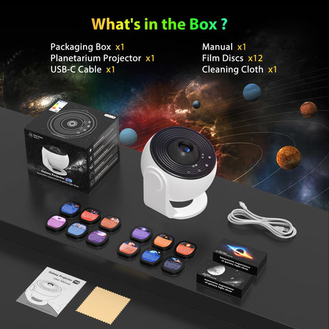 FlyEagle Galaxy Projector Pro easy 4-button control for quick setup.