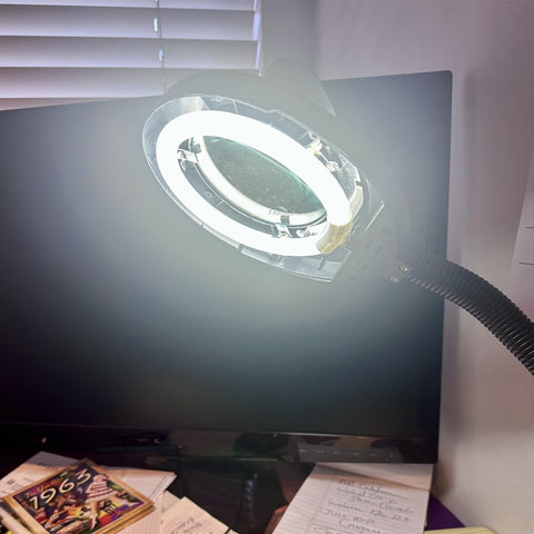 Flyercatch magnifier desk light replacement bulb ready for easy swap.