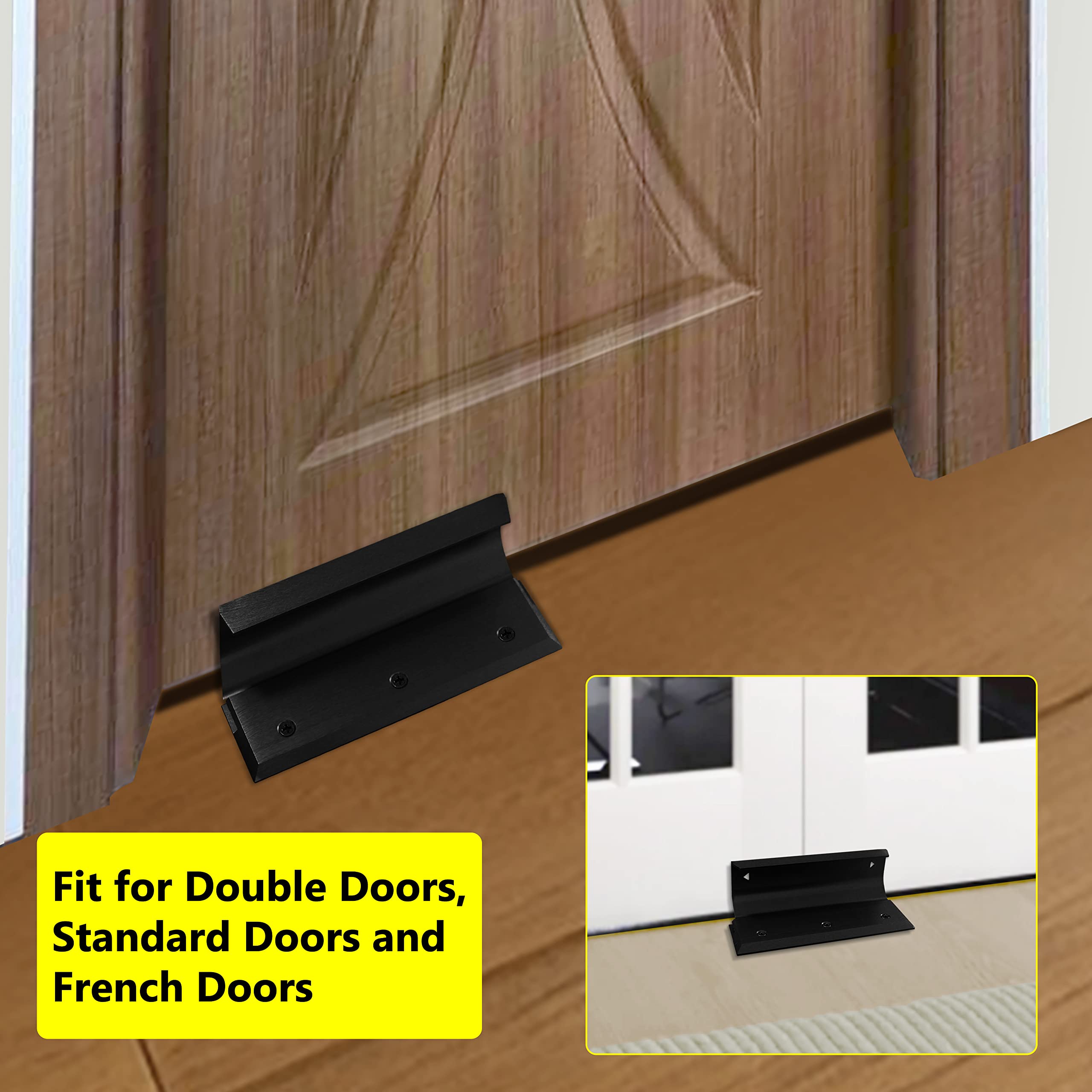 FLYINGAMZ Security Lock Door Brace dark-bronze finish emphasizes stylish, low-profile security.