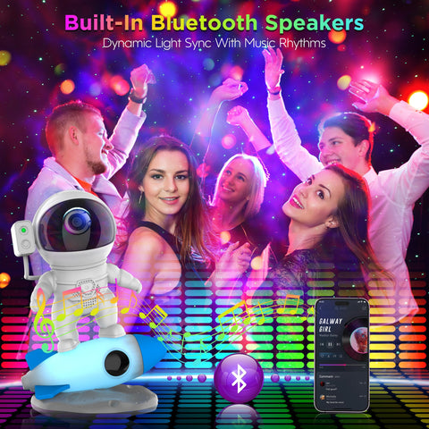 FlyLily Astronaut Galaxy Projector rotating head enables versatile projection angles