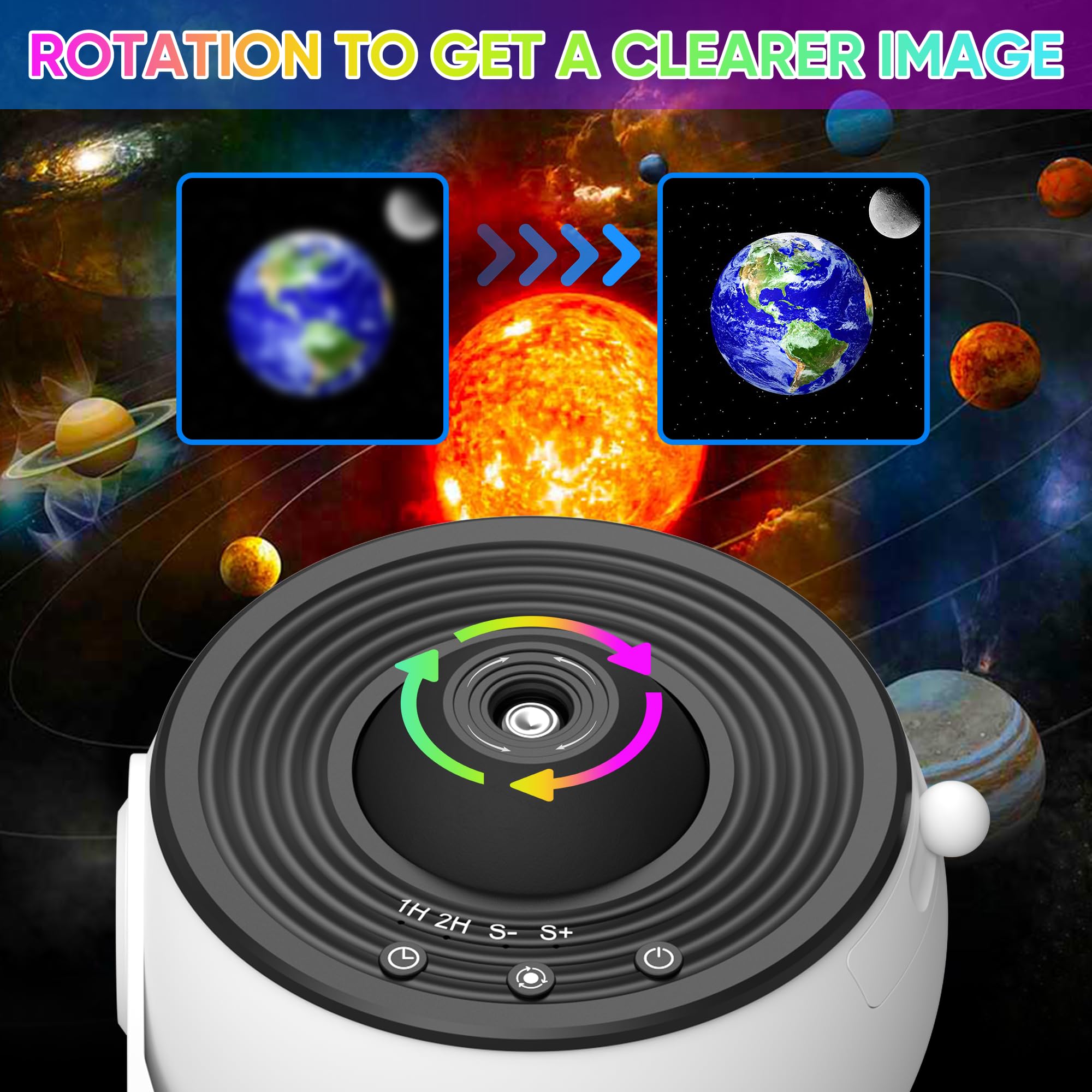 FlyLily Galaxy Projector auto-off timer helps peaceful sleep routines.