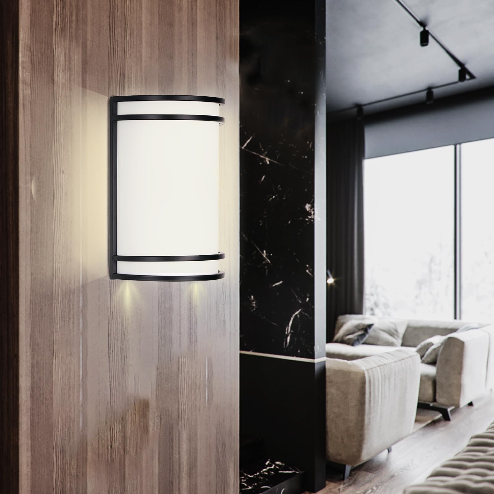Flynix half-cylinder sconce dimmer close-up; smooth flicker-free dimming.