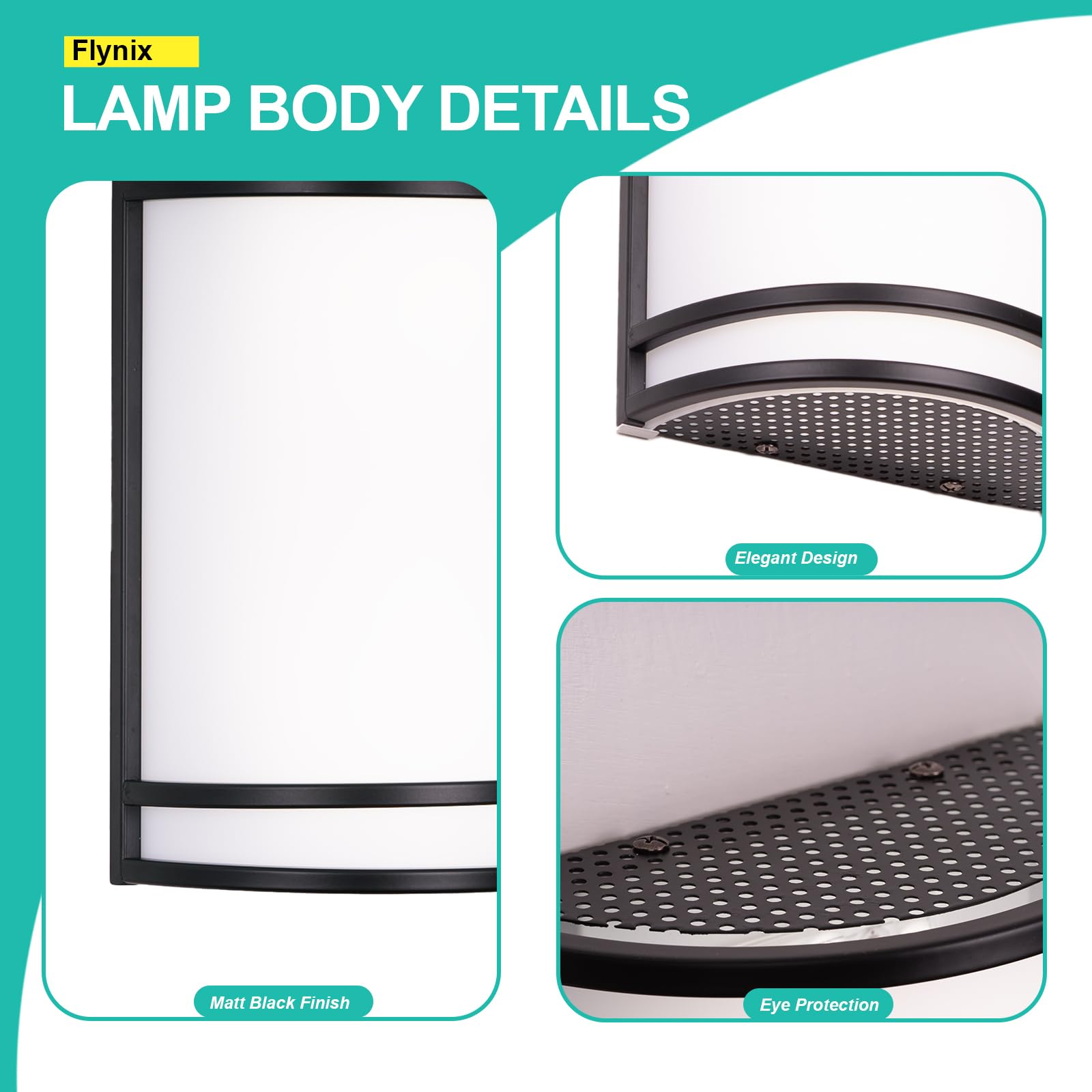 Flynix indoor wall sconce at 5000K daylight; bright visibility for tasks.