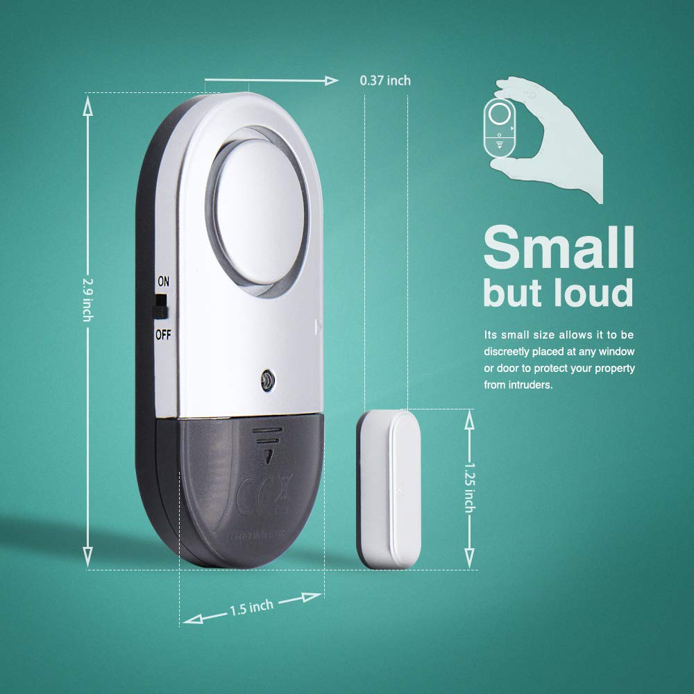 Flyoukki 3-pack wireless sensors ready for quick door or window setup