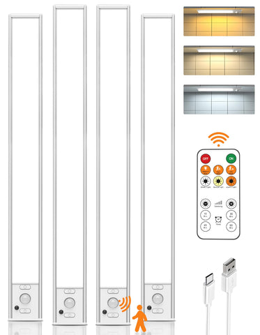 Flysein under cabinet lights with 80-LED panel brightens kitchen counters.