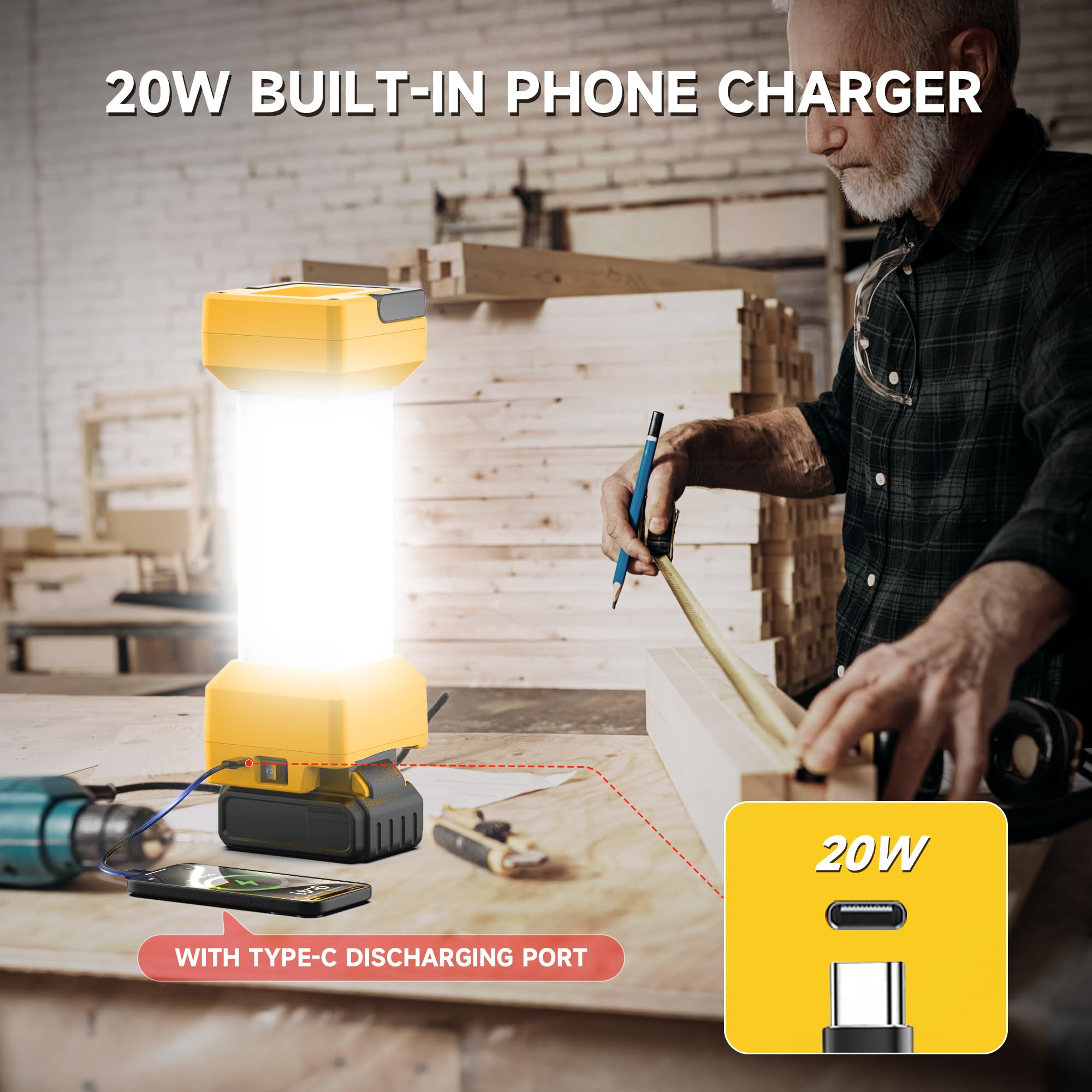 Flysoon emergency lantern mode provides reliable lighting during outages