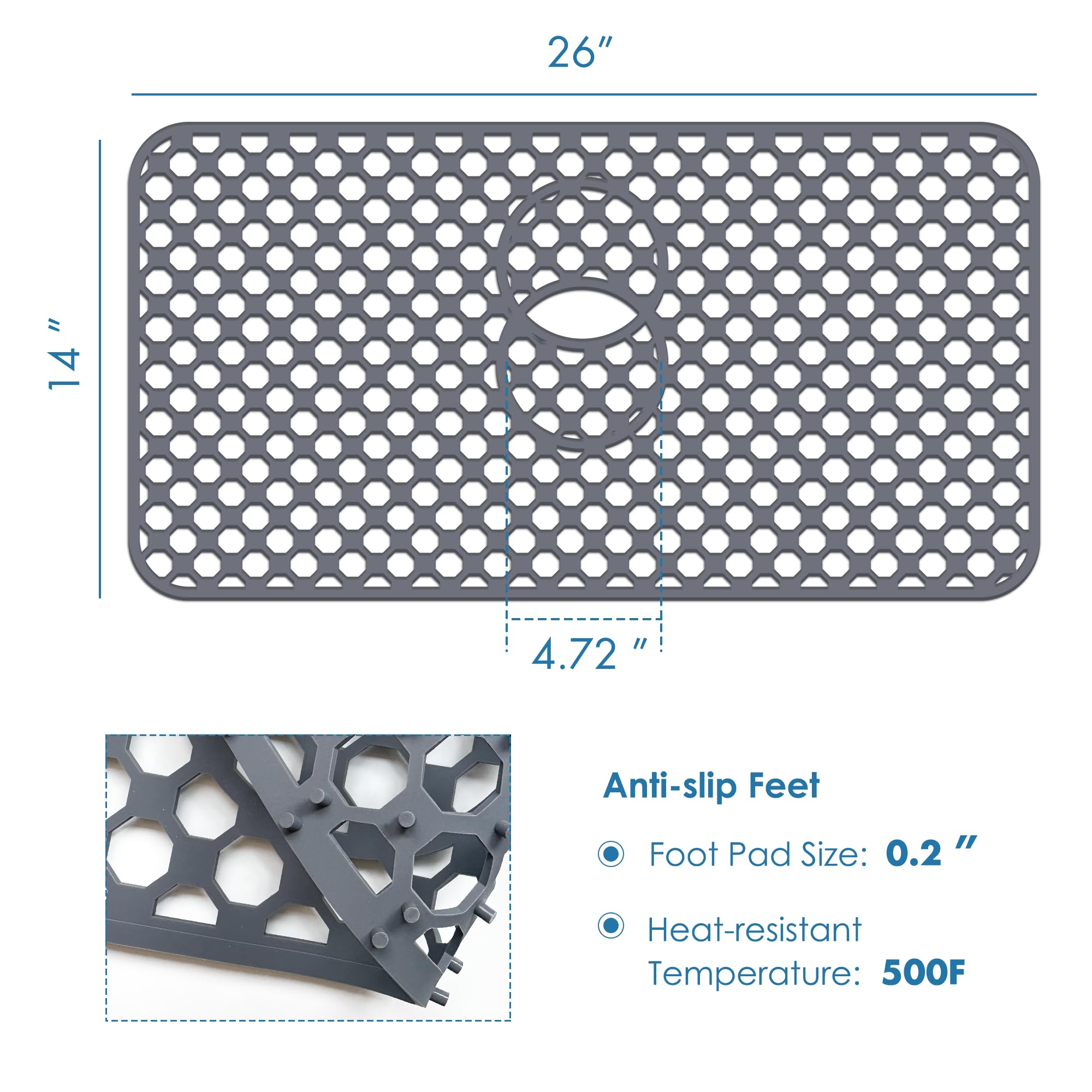 Flytime center-drain design promotes water flow on the mat