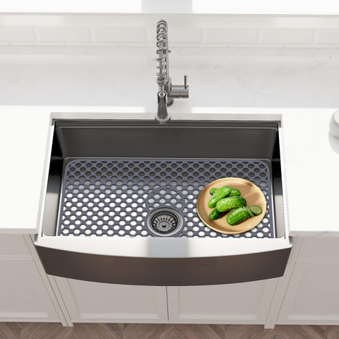 Flytime sink protector works with porcelain and stainless steel bowls