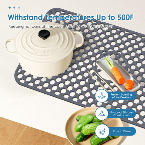 Flytime silicone mat is easy to rinse and dishwasher-safe