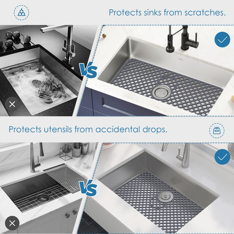 Flytime non-slip grid and raised feet keep the mat stable when wet
