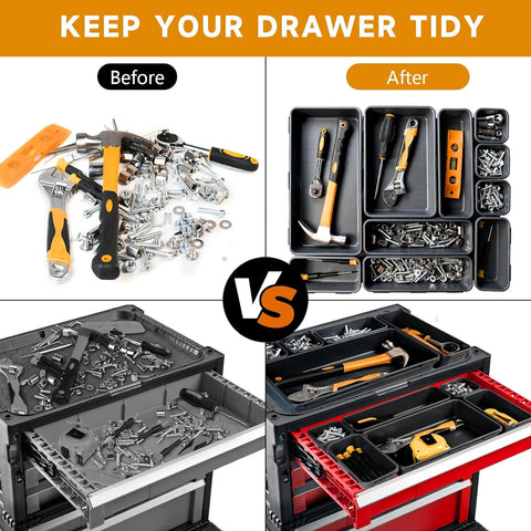 FLYVOLE desk drawer organization setup demonstrates tidy workspace and quick access.