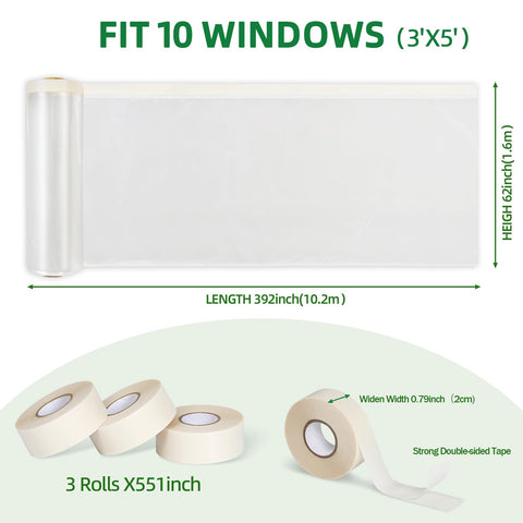 Flyzzz Double-Sided Tape Rolls provide strong adhesion without residue on windows.