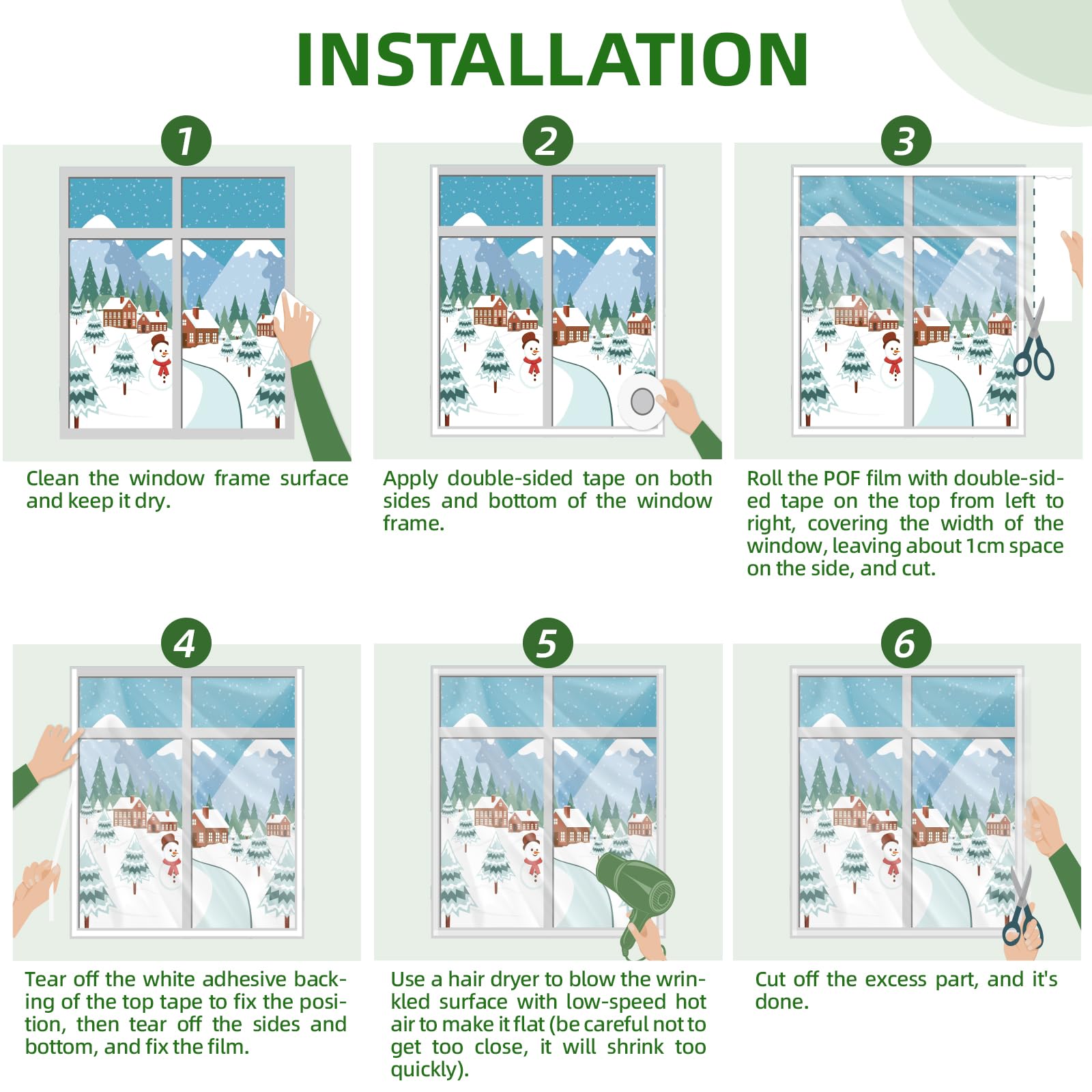 Flyzzz Versatile Winter Kit fits many window styles for cozy energy-conscious homes.