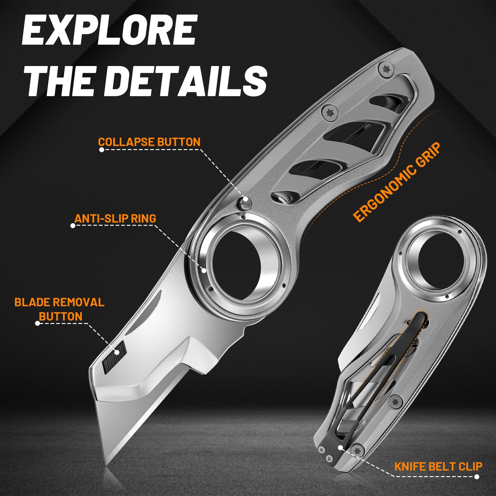 Fmeida lightweight design stays pocket-ready for quick, on-the-go cuts.