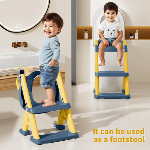 Fnaumdol potty seat triangular structure blue emphasizes stability and balance