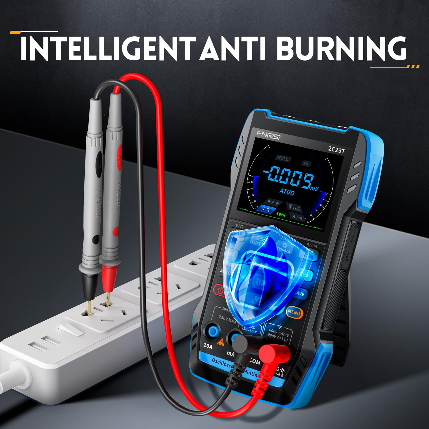 FNIRSI 2C23T high voltage protection preserves safe measurements.