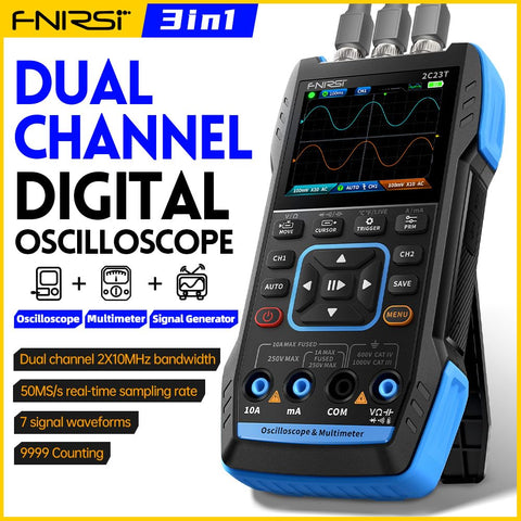 FNIRSI 2C23T waveform storage and export enables easy archiving and comparison.