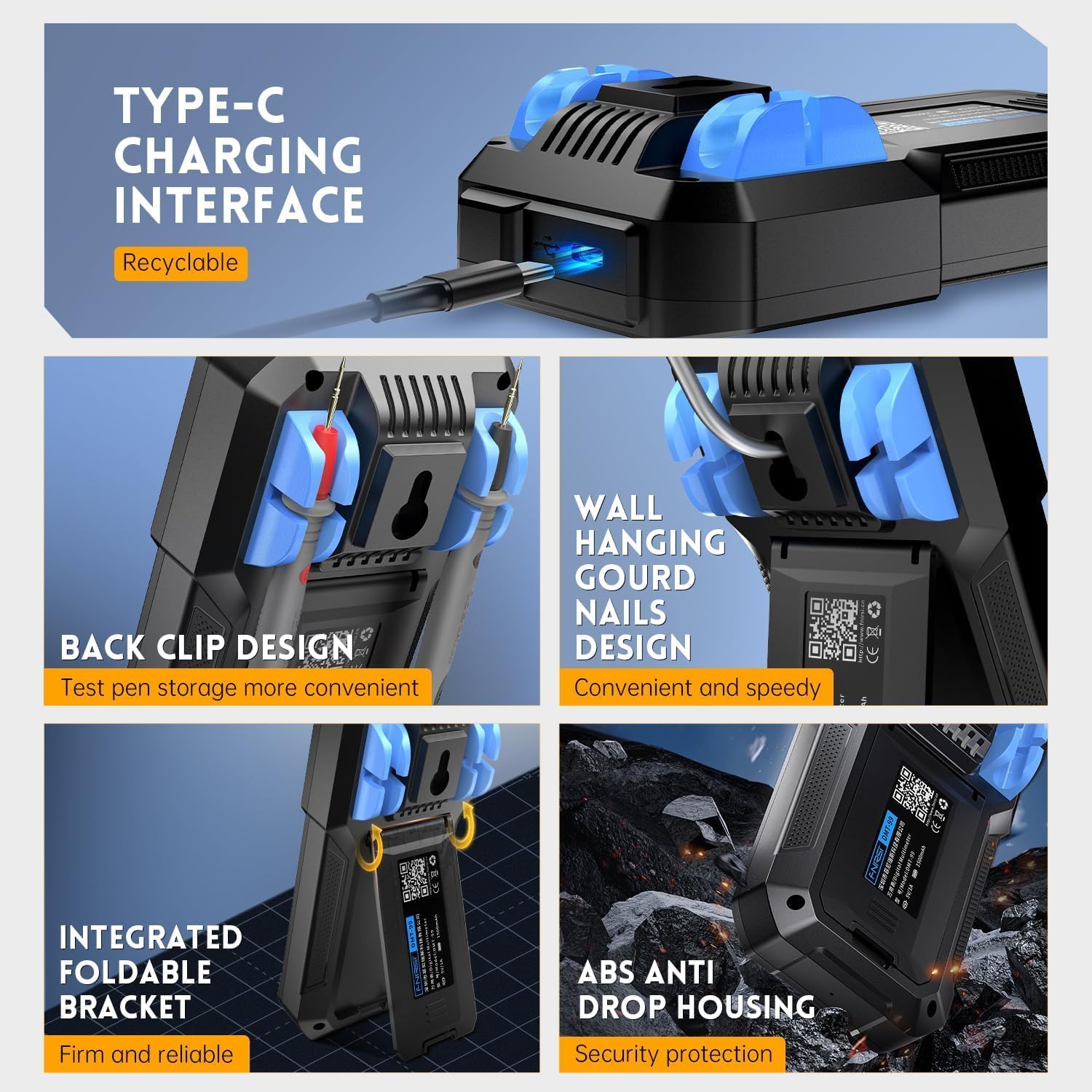 FNIRSI DMT-99 intelligent mode auto selects best range for fast measurements
