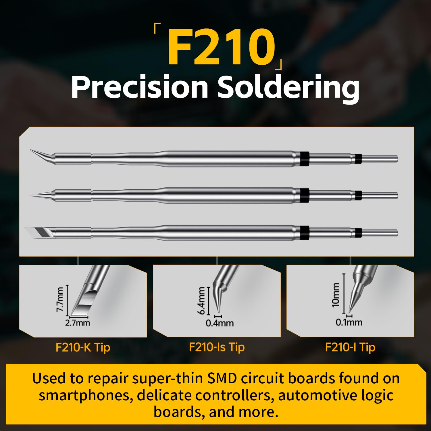 FNIRSI DWS-200 F245 high-power tip handles larger joints with ease