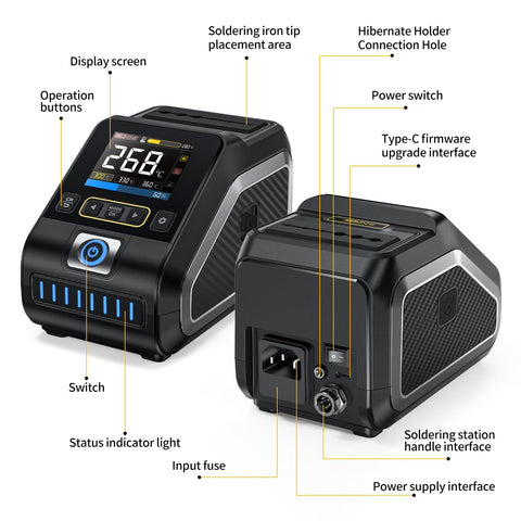 FNIRSI DWS-200 rapid 200 W heating accelerates setup and workflow