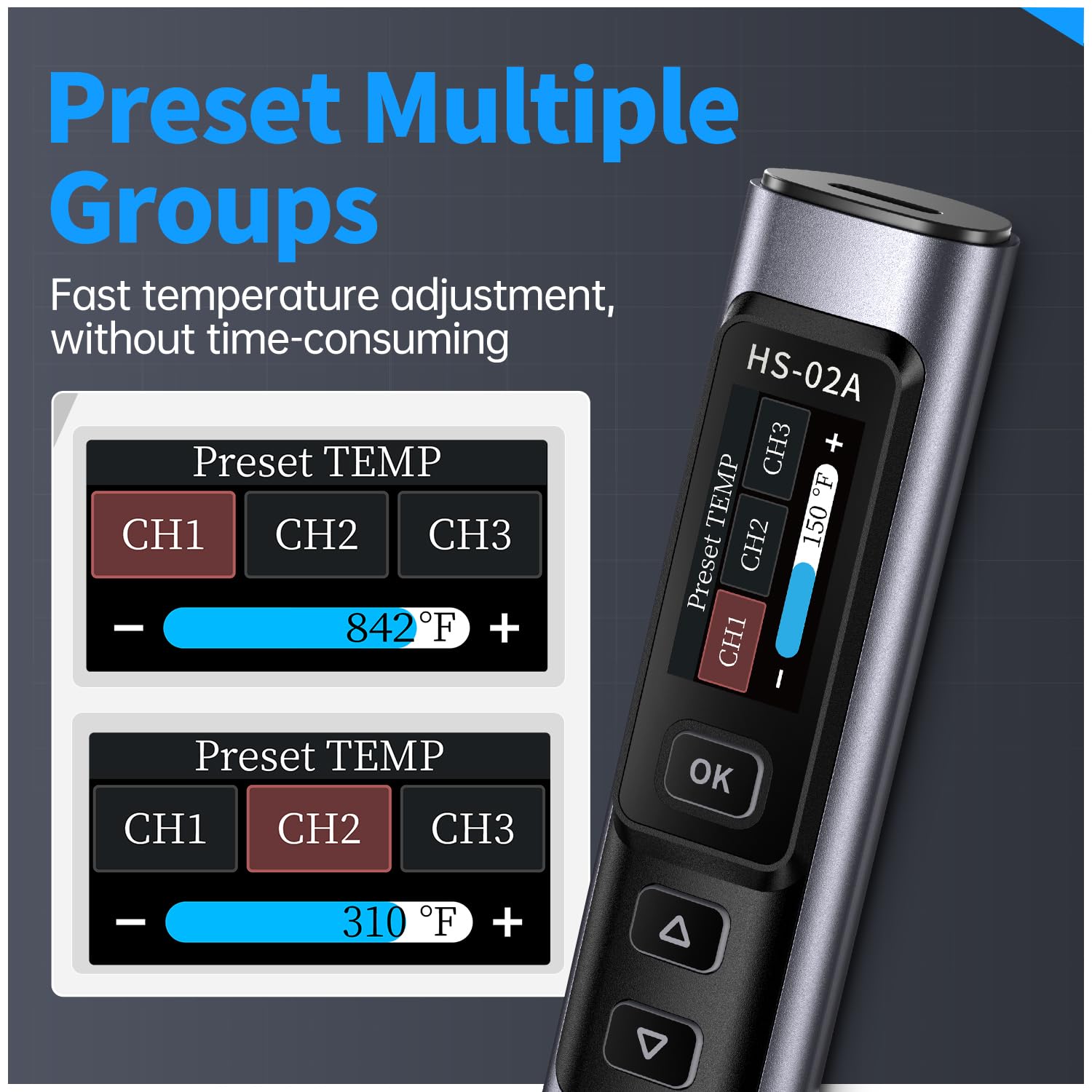 Corded design ensures stable power during repairs with FNIRSI HS-02A.